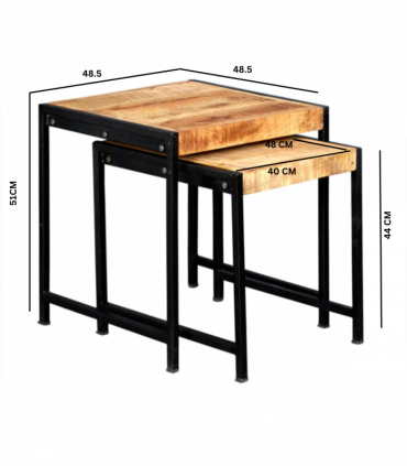Cosmo Industrial Nest Of 2 Tables
