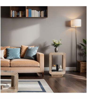 Hudson Carved Mango Wood Side Table