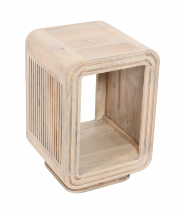 Hudson Carved Mango Wood Side Table