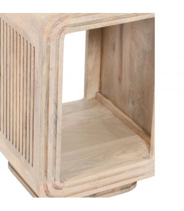 Hudson Carved Mango Wood Side Table