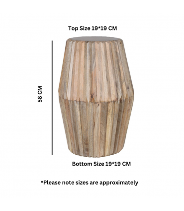 Hudson Carved Mango Wood Side Table