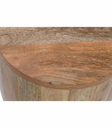 Surrey Solid Wood Drum Side Table