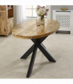 Surrey Solid Wood & Metal Oval Dining Table 6-8 Seater