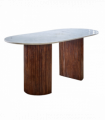 Opal Mango Wood Dining Table 170Cm With Marble Top