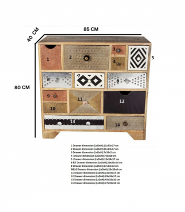 Sorio 14 Drawer Chest