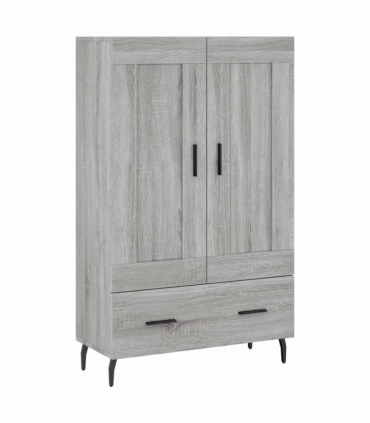 vidaXL Highboard Grey Sonoma 69.5x31x115 cm Engineered Wood
