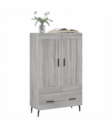 vidaXL Highboard Grey Sonoma 69.5x31x115 cm Engineered Wood