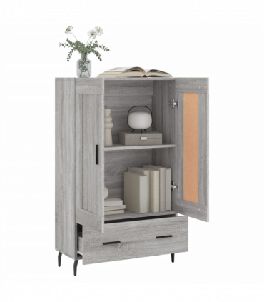 vidaXL Highboard Grey Sonoma 69.5x31x115 cm Engineered Wood
