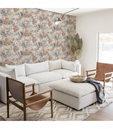 Abstract Texture Copper Navy sw12