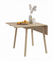 Extendable Kitchen Table for 2-4, Folding Drop Leaf Dining Table for Small Space