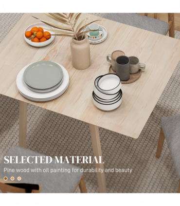 Extendable Kitchen Table for 2-4, Folding Drop Leaf Dining Table for Small Space