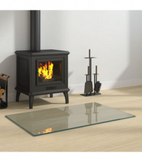 Fireplace Glass Plate Rectangular 80x50 cm