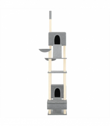 Floor to Ceiling Cat Tree Light Grey 277-303 cm