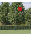 Portugal Flag and Pole 5.55 m Aluminium