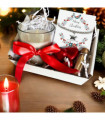 Small Merry Christmas Star Gift Hamper - Silver Star Bracelet, Chocolates & Candle