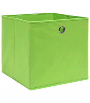 vidaXL Storage Boxes 4 pcs Non-woven Fabric 28x28x28 cm Green