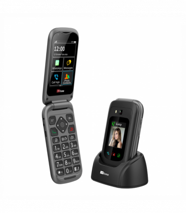 TTfone TT970 4G WhatsApp Flip Senior Big Button Mobile with O2 Bundle Pay As You Go SIM