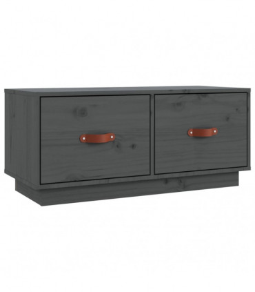 TV Cabinet Grey 80x34x35 cm Solid Wood Pine