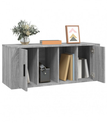 TV Cabinet Grey Sonoma 100x35x40 cm Engineered Wood