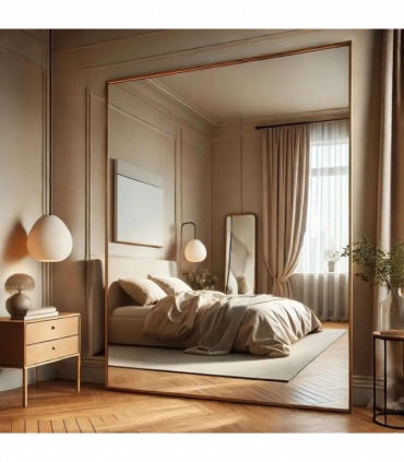 Takara - Full Length Gold Metal Rectangle Mirror - 200cm x 120cm