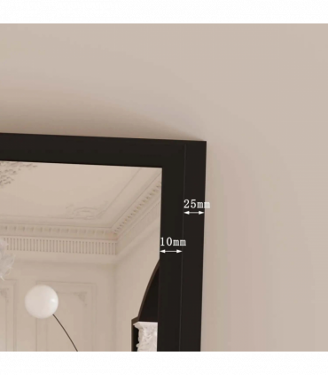 Takara - Full Length Leaner Black Metal Rectangle Mirror - 200cm x 120cm