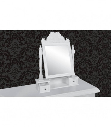 Vanity Makeup Table with Rectangular Swing Mirror MDF