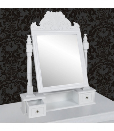 Vanity Makeup Table with Rectangular Swing Mirror MDF