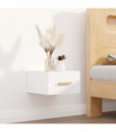 Wall-mounted Bedside Cabinet White 35x35x20 cm