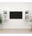 Wall-mounted TV Cabinets 2 pcs White Engineered Wood