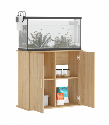 vidaXL Aquarium Stand Sonoma Oak 81x36x73 cm Engineered Wood