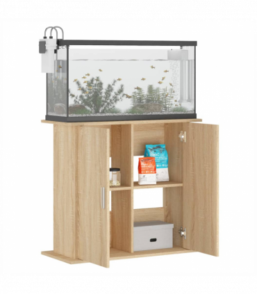 vidaXL Aquarium Stand Sonoma Oak 81x36x73 cm Engineered Wood