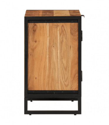 vidaXL Bathroom Cabinet 55x35x60 cm Solid Wood Acacia and Iron