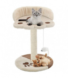 vidaXL Cat Tree with Sisal Scratching Post 40 cm Beige and Brown