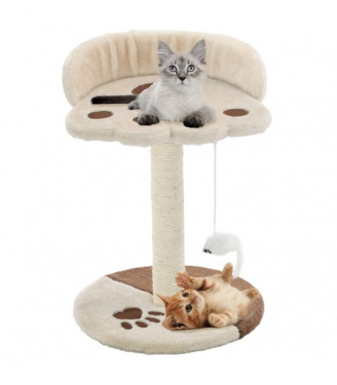 vidaXL Cat Tree with Sisal Scratching Post 40 cm Beige and Brown