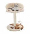 vidaXL Cat Tree with Sisal Scratching Post 40 cm Beige and Brown