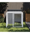vidaXL Chicken Cage with Run Anthracite 110x201x110 cm Galvanised Steel