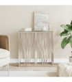 vidaXL Console Table 70x30x70 cm Stainless Steel and Glass