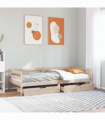 vidaXL Daybed with Drawers without Mattress 80x200 cm Solid Wood