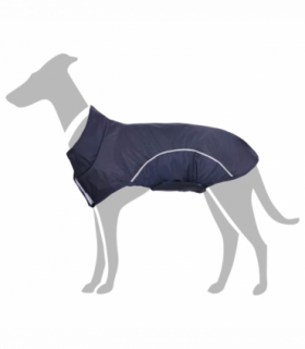 vidaXL Dog Raincoat with Reflective Strips Polyester Navy Blue 3XL
