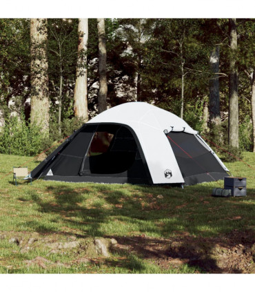 vidaXL Family Tent Dome 6-Person White Blackout Fabric Waterproof
