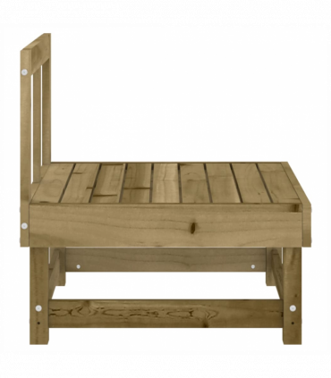 vidaXL Garden Middle Sofa Impregnated Wood Pine