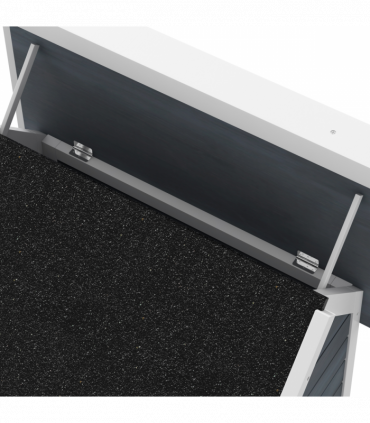 PawHut Outdoor Feral Cat House with Openable Asphalt Roof, Grey