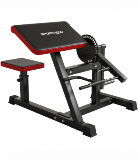 SPORTNOW Adjustable Preacher Curl Bench with Elbow Cushion for Home Gym