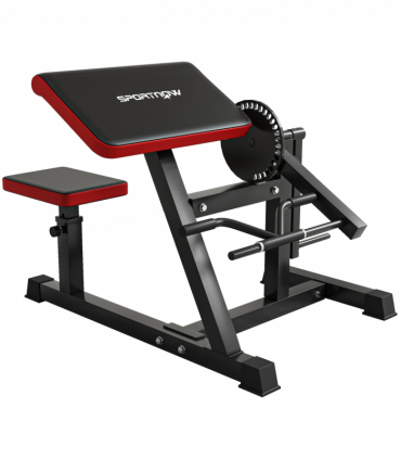SPORTNOW Adjustable Preacher Curl Bench with Elbow Cushion for Home Gym