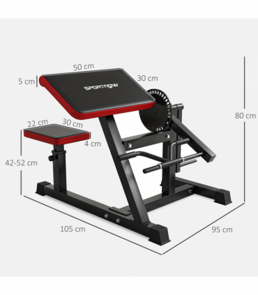 SPORTNOW Adjustable Preacher Curl Bench with Elbow Cushion for Home Gym