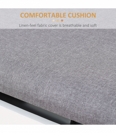 Shoe Storage Bench w/ Cabinet Adjustable Shelf and Cushion for Entryway Grey