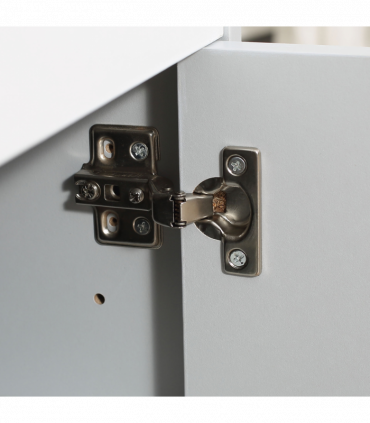 Shoe Storage Bench w/ Cabinet Adjustable Shelf and Cushion for Entryway Grey