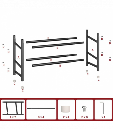 VINSANI SHOE RACK 2 TIER BLACK 1010271