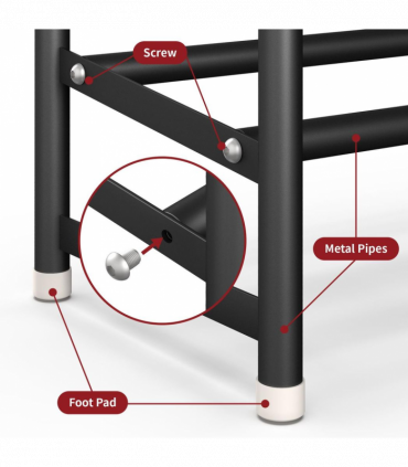 VINSANI SHOE RACK 2 TIER BLACK 1010271