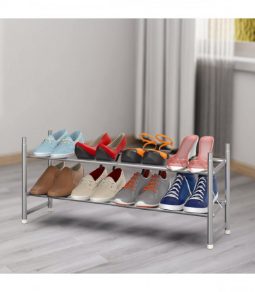 VINSANI SHOE RACK 2 TIER GREY 1010272